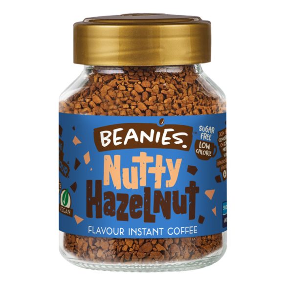 Beanies Nutty Hazelnut Mogyorós ízesítésû azonnal oldódó kávé 50g