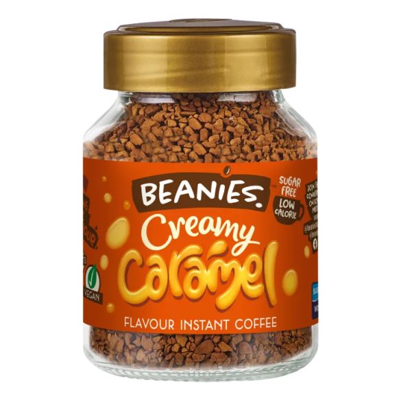Beanies Creamy Caramel Karamell ízesítésû azonnal oldódó kávé 50g