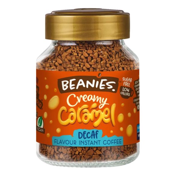 Beanies Koffeinmentes Creamy Caramel Karamell ízesített azonnal oldódó kávé 50g