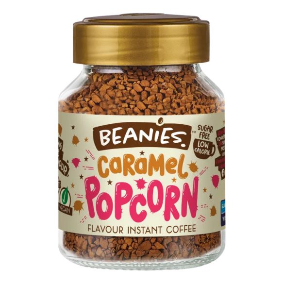 Beanies Caramel Popcorn Karamellás popcorn ízesítésû azonnal oldódó kávé 50g