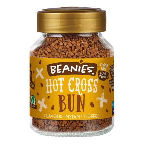 Beanies Hot Cross Bun Mazsolás süti ízesített instant kávé 50g